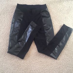 Faux Leather panel Legging